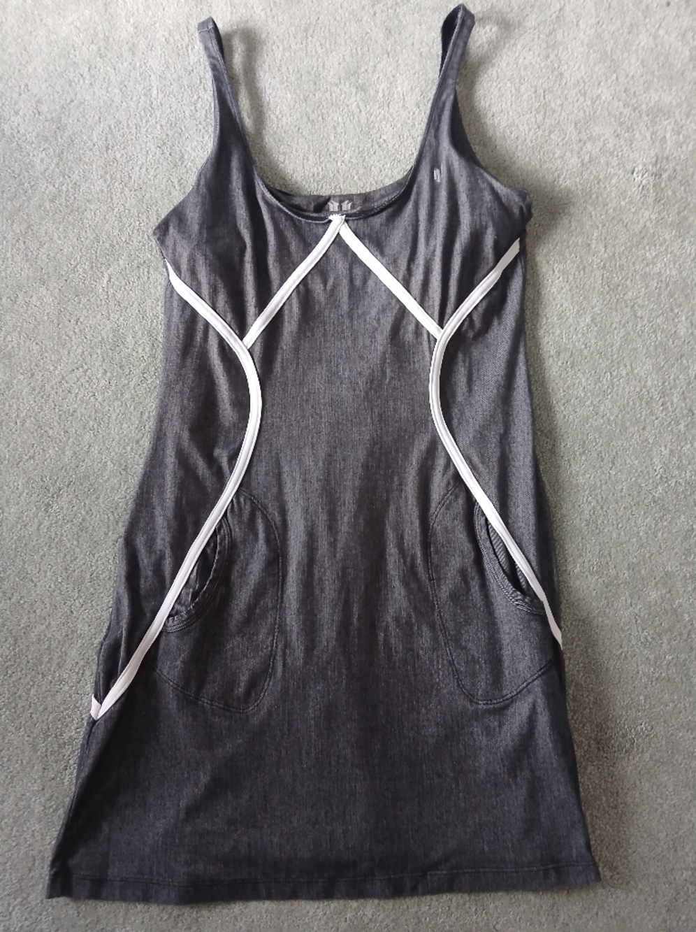 EleVen Gray Tennis Dress with White Trim